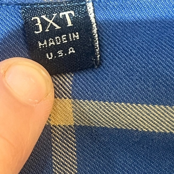 Burberry Blue and Tan Plaid Men's Shirt - Picture 8 of 10